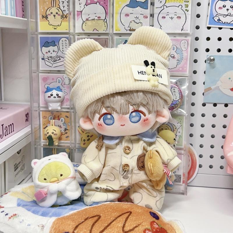 Original 20cm Doll Clothes Bear Shaped Cookies Climbing Suit Pajamas Cotton Doll Female Cute Doll Refill Toys Gifts