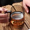 Large Capacity Water Drinking Cup Wooden Handle Tea Cup Creative Glass Cup  Juice