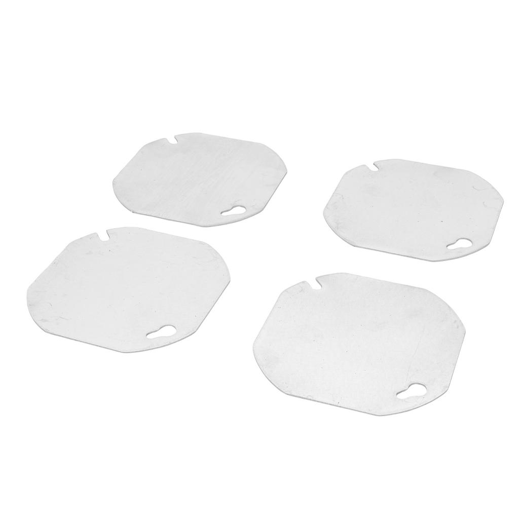 4PCS Octagon Electrical Box Cover Galvanized Steel Blank Flat Metal Junction Box Covers for 4 Inch Octagonal Box