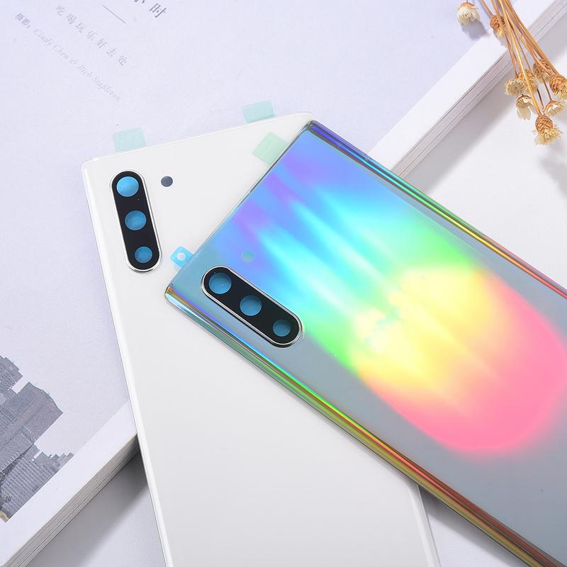 For Samsung Galaxy Note 10 Plus N975 N975F Note 10 N970 N970F Glass Back Battery Housing Cover Rear Door Cover Note 10 10+