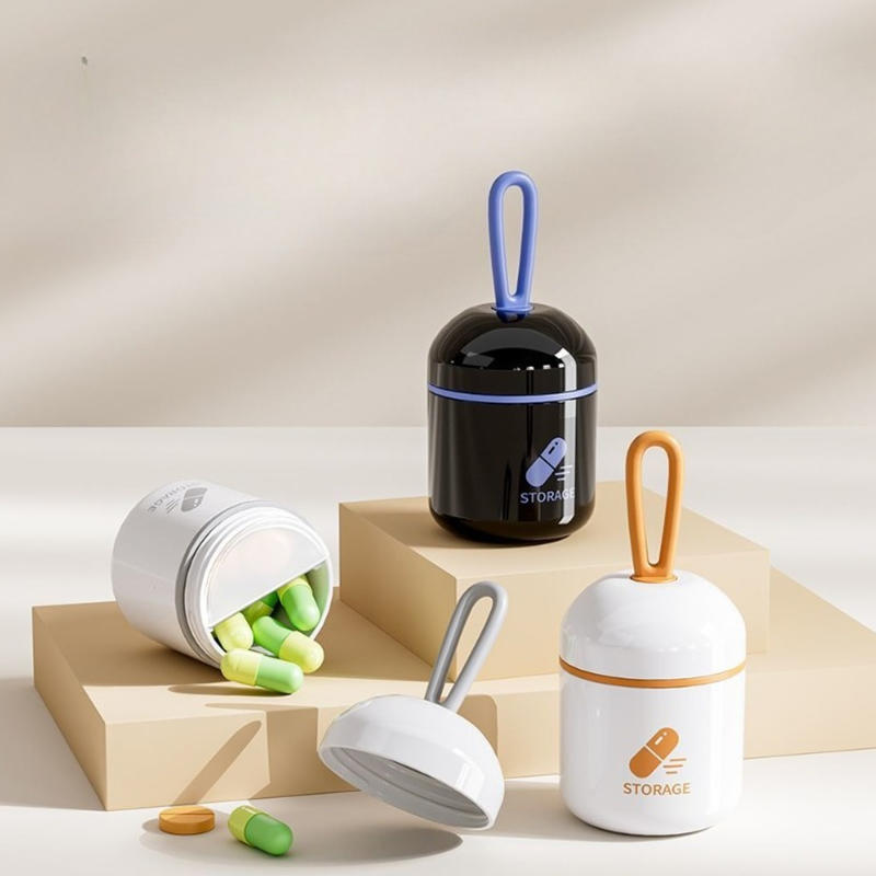Portable Medicine Box Sealed Medicine Compartment Box Medicine Reminder Portable Medicine Storage Case