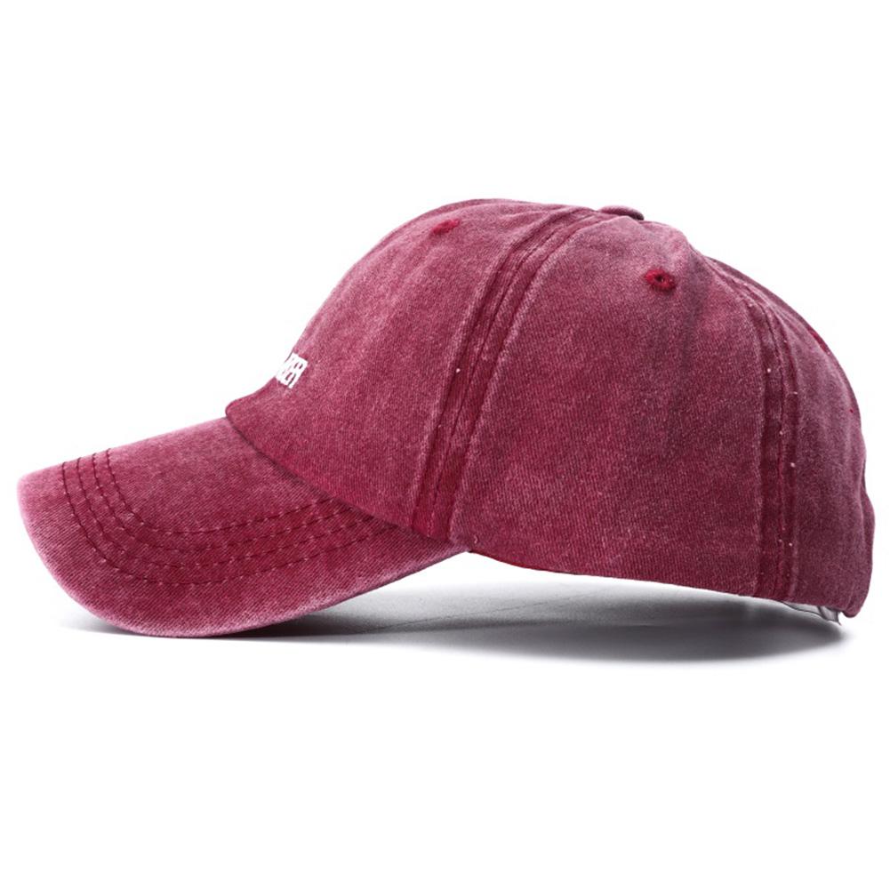 Fashion Letter Embroidery Washed Cotton Baseball Cap Retro Vintage Snapback Hat Adjustable Outdoor Sunscreen Hats for Women Men