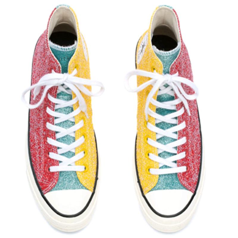 Converse Chuck Taylor All Star 70 Hi Jw Anderson Unisex Glitzer Gelb Rot