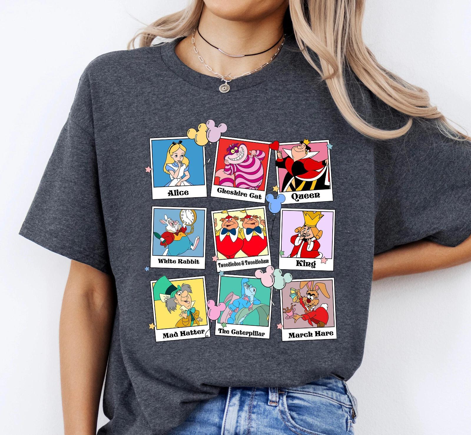 Alices Adventures in Wonderland Characters Unisex New Casual Fashion Couple Streetwear for Unisex and Women S