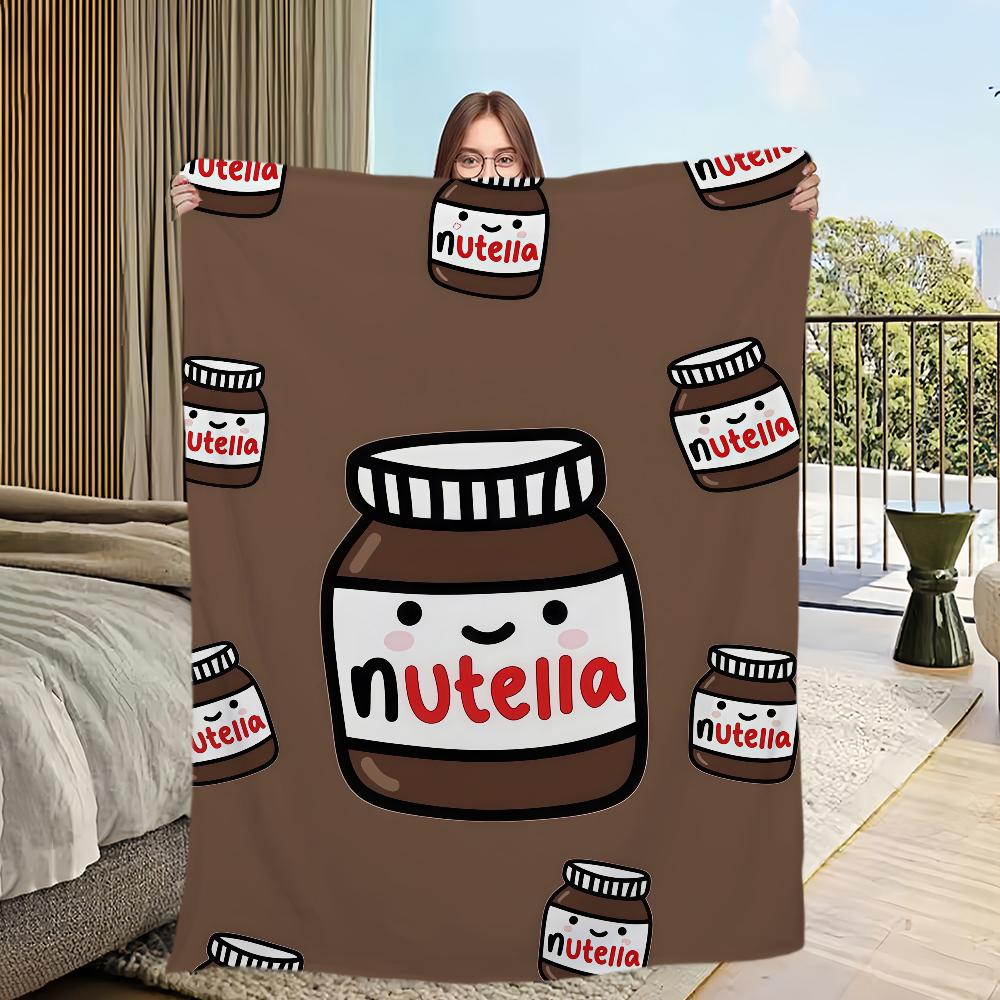 Забавный шоколадный плед N-Nutella для дивана, комнаты, микрофибра, постельный плед, офис, путешествия, подарок, дом 30x40in