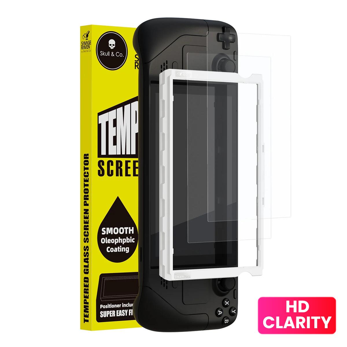 

Skull & Co. Tempered Glass Screen Protector 9H Hardness / 2.26mm Ultra Thin with Positioner for Steam Deck / LCD (Anti-Glare Matte Finish, HD HD Clarity
