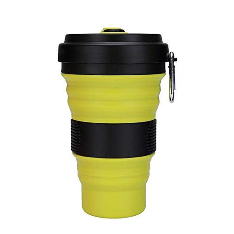 550ml Lightweight to Carry Folding Cup Mountaineering Camping Biking Athletic Multi-Purpose Coffee Cold Drink Retractable Drinkware Mug