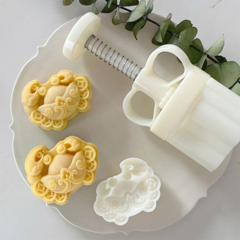 Crabs Shaped Pastries Molds Hand Pressed Mooncakes Maker Bean Pastes Cake Mould Dessert Bakewares for Cooking Lover