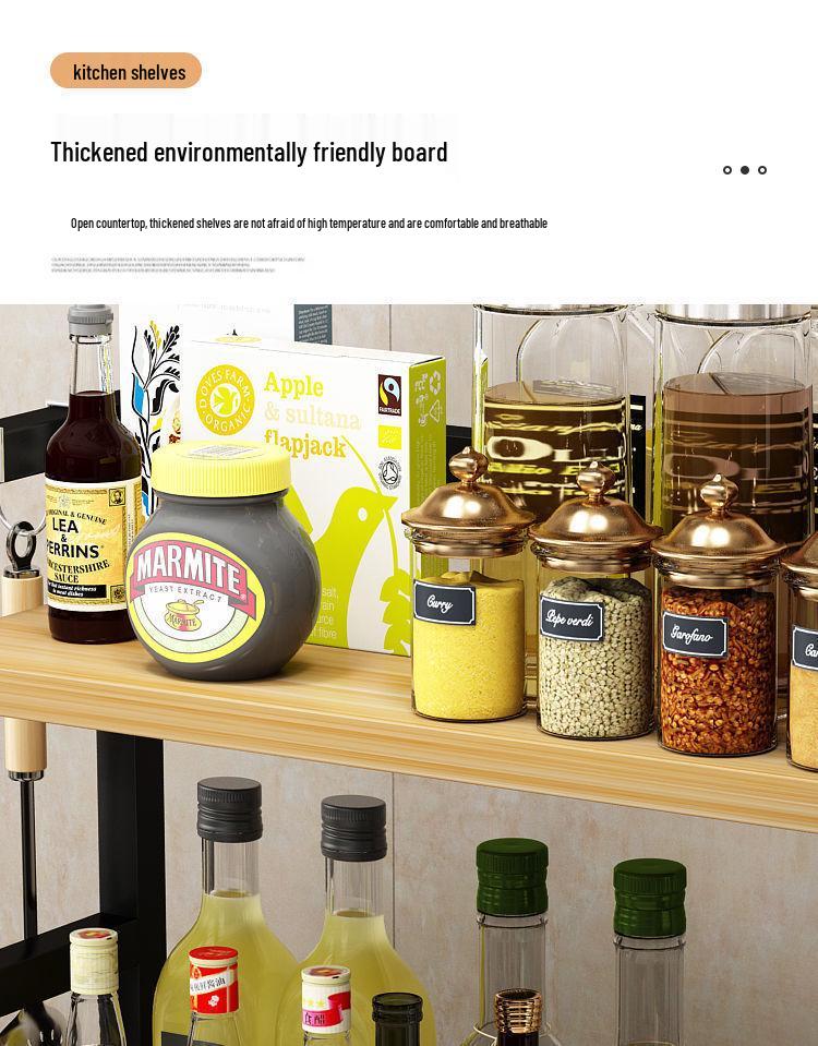 Estantería de Almacenamiento Multicapa para Cocina para Especias, Condimentos, Utensilios de Cocina y Aceites Embotellados.