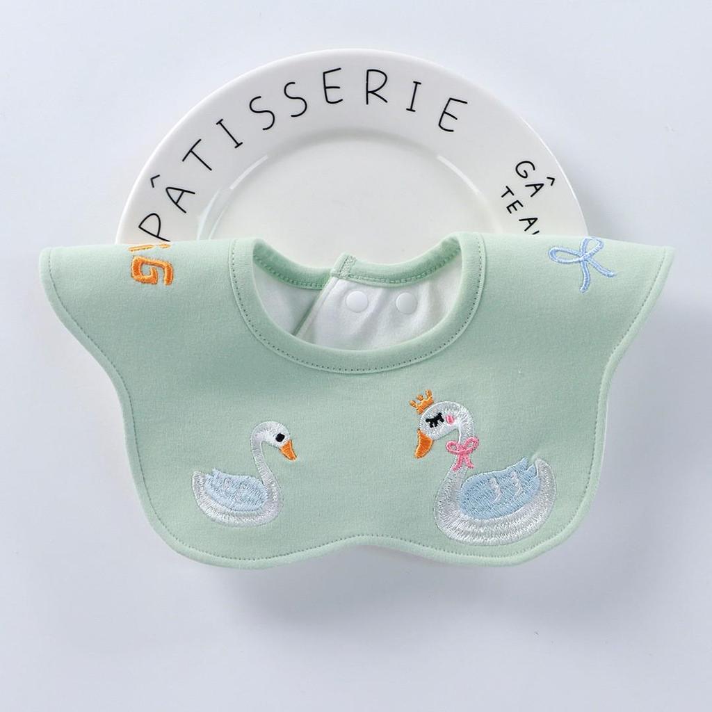 360° Cartoon Cotton Baby Bibs - Waterproof, Anti-Spit Up, Newborn Edition