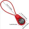 20mm Portable Lanyard Zipper Pull & Keychain Outdoor Compass