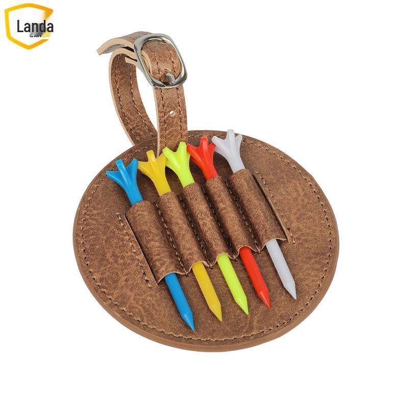 

Golf Tee Holder Pouch with 5 Plastic Tees