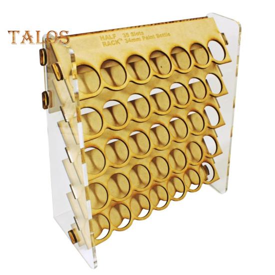 

Органайзер для красок для художников Круглая стойка для хранения бутылочек с пигментом 34 мм 35 отверстий Простая сборка Стабильный держатель станции покраски Подставка для тележки с ручкой