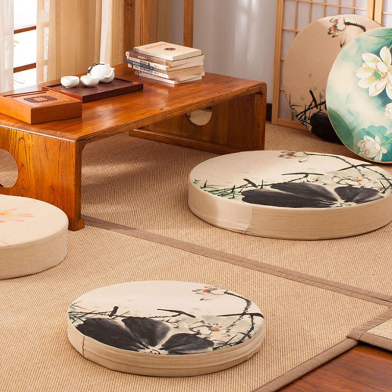 Çin Futon Yoga Meditasyon Futon Hassock Kalın İbadet Buda Minderi Erker Pencere Tatami Zemin Oturma Minderi Tabure Zemin Matı