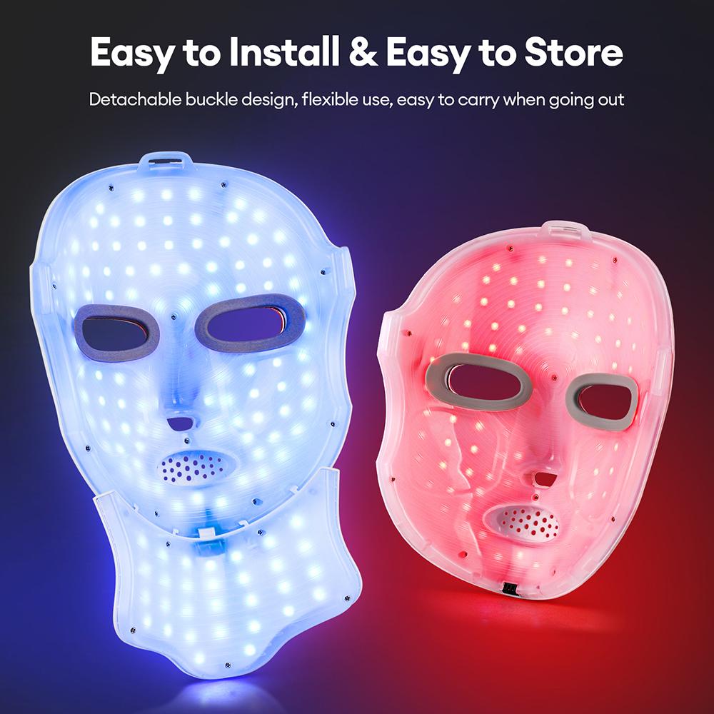 Wireless 7 Colors Photon Face Neck Beauty LED Mask Facial SPA Mask Red Light Skin Repair Skin Care Anti-Ance Tighten Anti-Aging