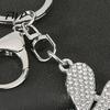 Sweet Girl Bag Charm Pendant Rhinestones Dragonfly Zinc Alloy Keychain Accessory Electroplated Finish Easy Hang Lobster Clasp Key Holder Durable
