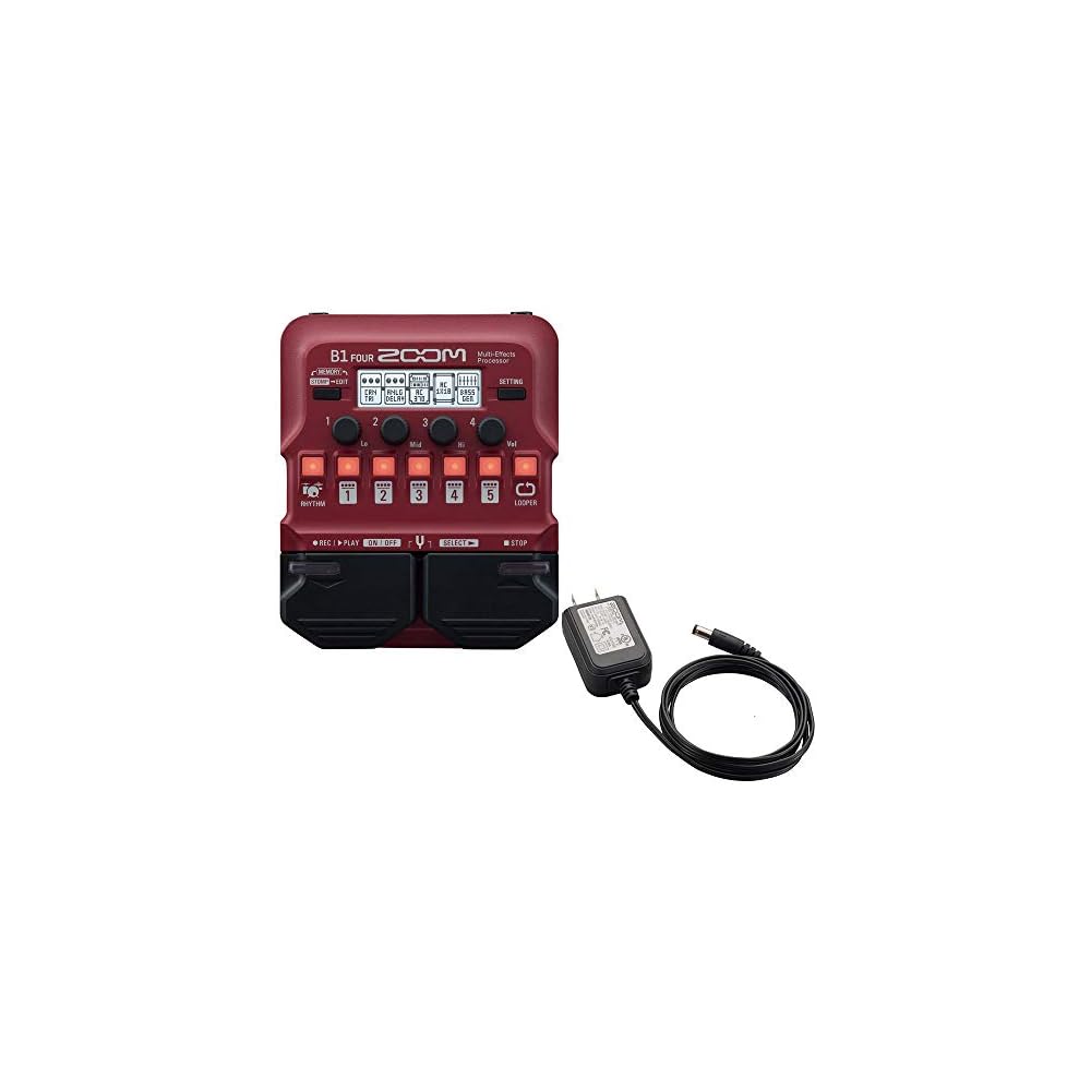 ZOOM B1 FOUR Multi-Effects Processor with original adapter set.