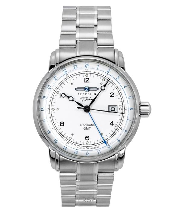 Zeppelin 100 Jahre GMT Stainless Steel Silver Dial Automatic 8666MB1 Men's Watch