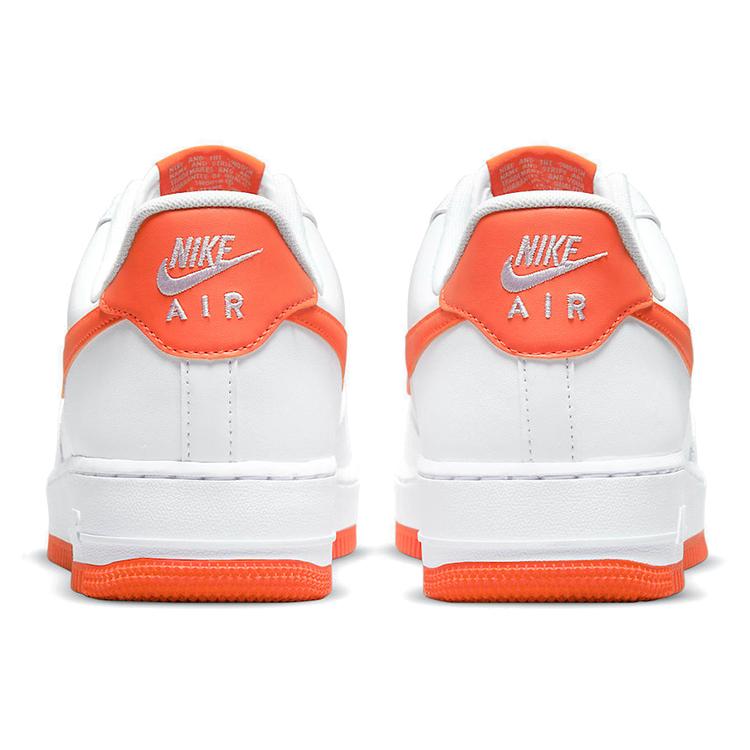 New Nike Air Force 1 Low White Orange 2021 DC2911-101