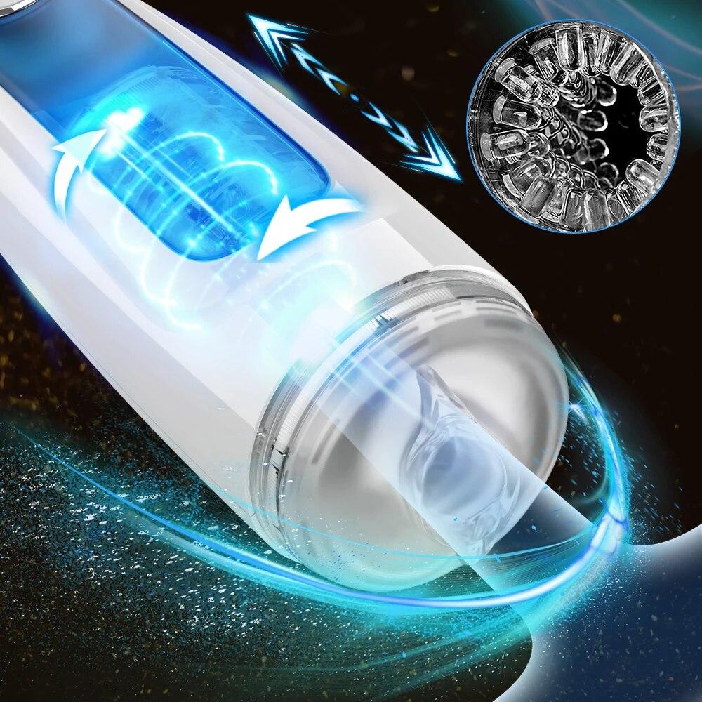 2025 New Automatic Male Mastubator Telescopic18+  Rotating Masturbation Cup for Men Blowjob Pussy Machine Sex Toys Adult Goods for Men