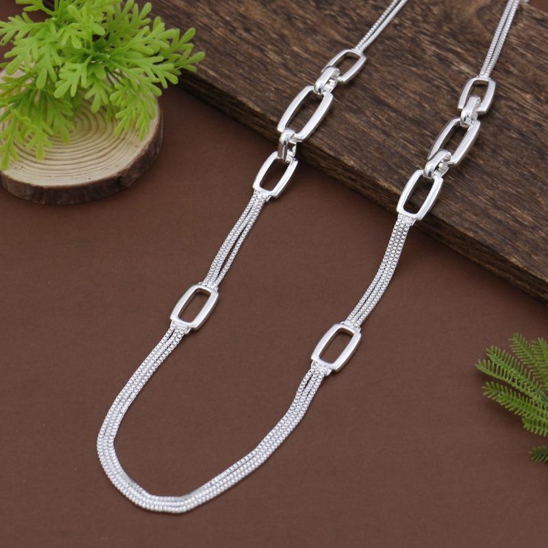 

Новое полое квадратное металлическое длинное ожерелье с пряжкой для мужчин и женщин, преувеличенное, высококлассное, богемное длинное ожерелье