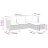 VidaXL Garden Lounge Set with Cushions 4 Pcs Beige Braided Resin 3261781