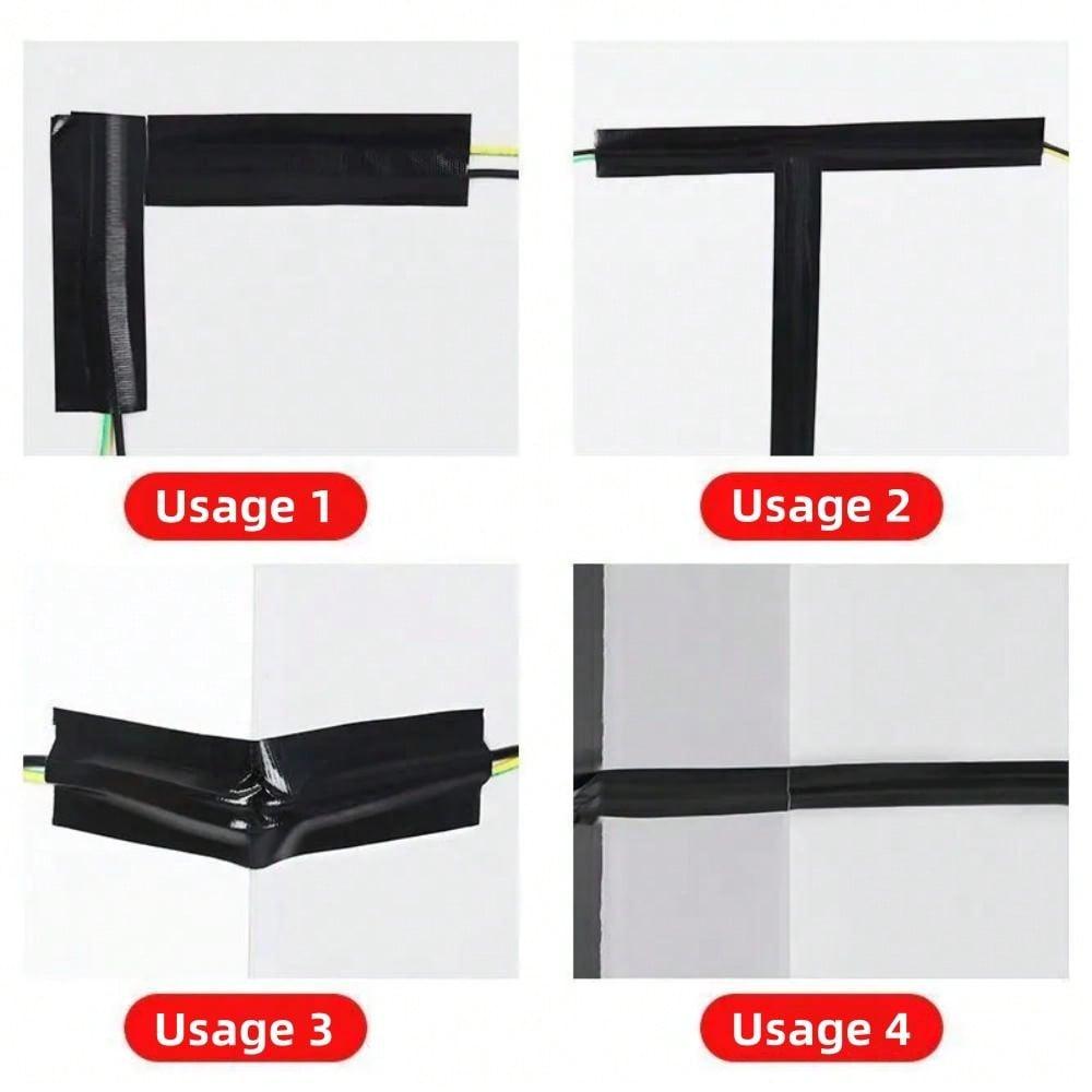1PC 10m/393.7in PVC self-adhesive cable protector, extended protective wiremanagement solution,Waterproof Tape