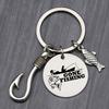 1pc Fishing Enthusiast Keychain with Fish Hook & Lure Charms - "Gone Fishing" Engraved, Ideal Gift for Father'S Day or Christmas, Fishing Accessories