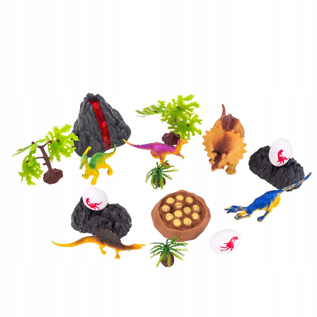 Mega Dinosaur Set with Case, Eggs, Volcano, Figures Educational Toy