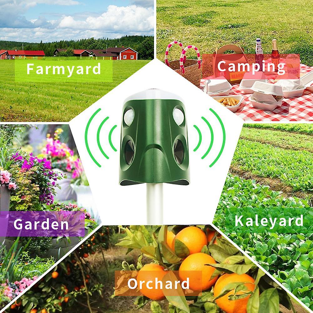 360 Degree Solar Powered Birds Repeller Heavy Duty Waterproof Deterrent Aid for Yard Patios Fences