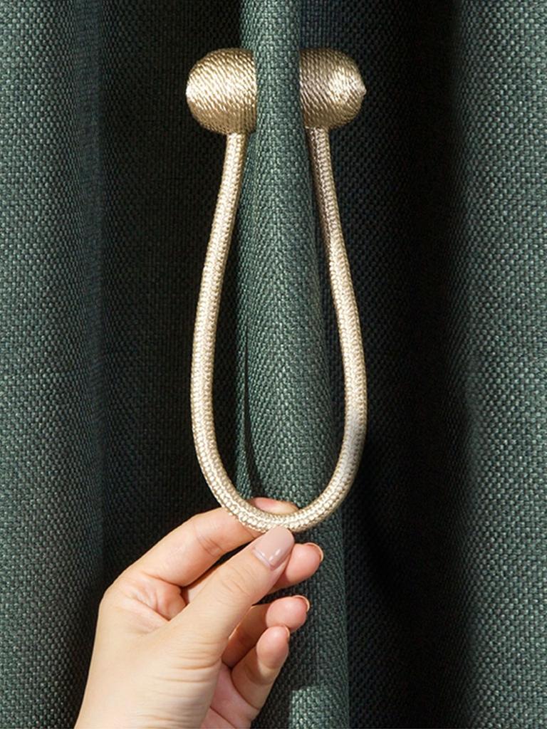 Khaki color magnetic clasp preparation tiebacks for living room bedroom and other curtains binding fixed tiebacks