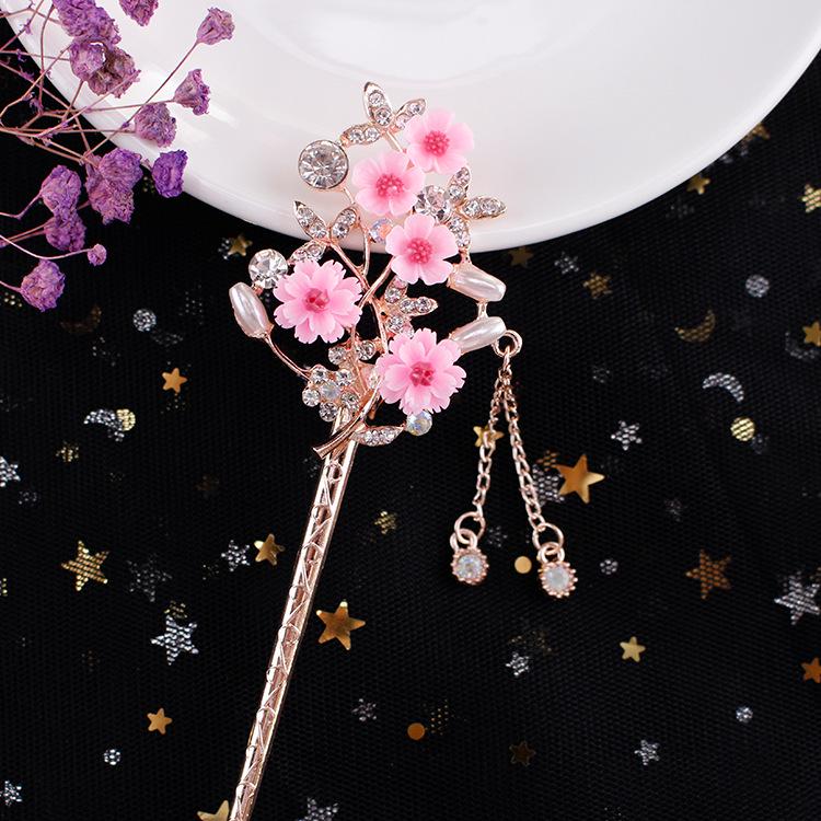 Women's 2026 Spring/Summer Chinese Tassel Alloy Hairpin - Qipao Hair Accessories