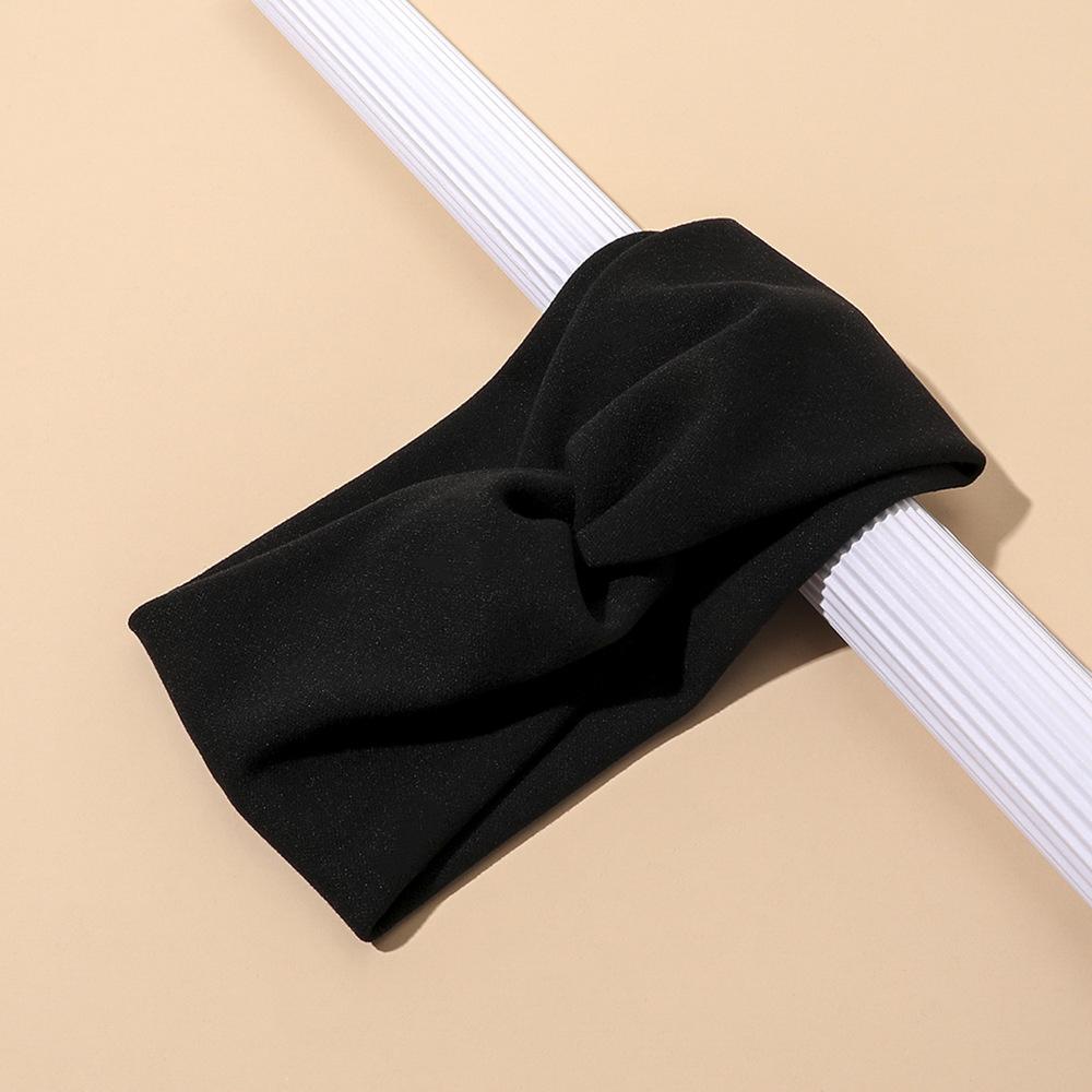 Cashmere Wide Headbands for Women Elastic Cross Hairbands Soft Turban Headwrap Solid Bandana Bandage Head Scarf Hair Accessories