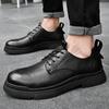 Fashion Business Genuine Leather Shoes Men's Lace Up Oxford Footwear Men's Lace-Up Classic Casual Shoes All-match Handmade Walking Shoes