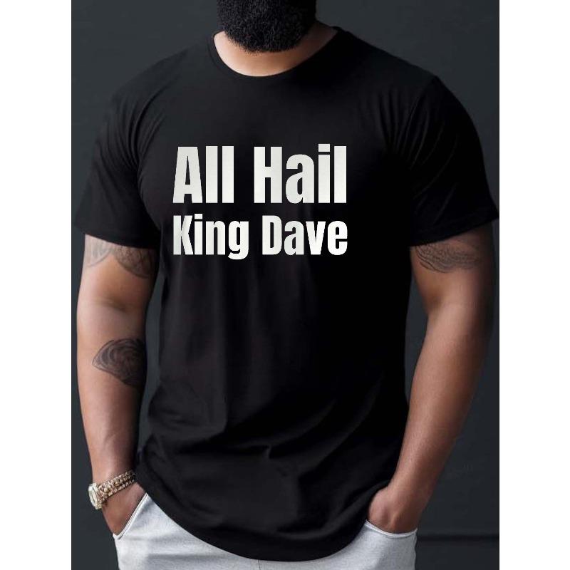 

European Sizes King Dave Geometric Print Men s T-Shirt - Casual, Crew Neck, Summer Tee for Daily Wear & Vacation XXXXXL чорний
