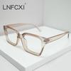  Quality Anti-Blue Light Retro Rivets Square Women Glasses Frames Fashion Optical Eyeglasses Frame Men