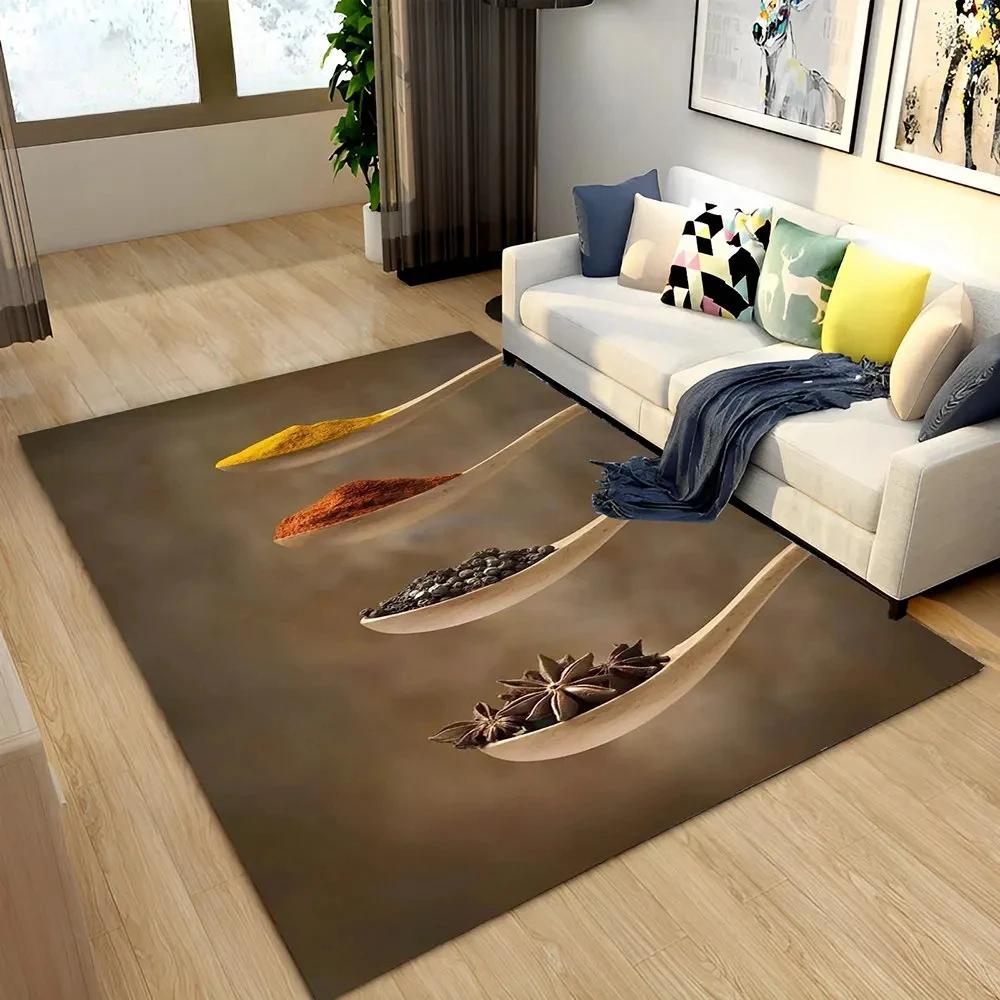 Modern Kitchen Spice Seasoning Grain Pattern Decorative Carpet Restaurant Entrance Door Cushion Home Floor Mat Rug Home Decor