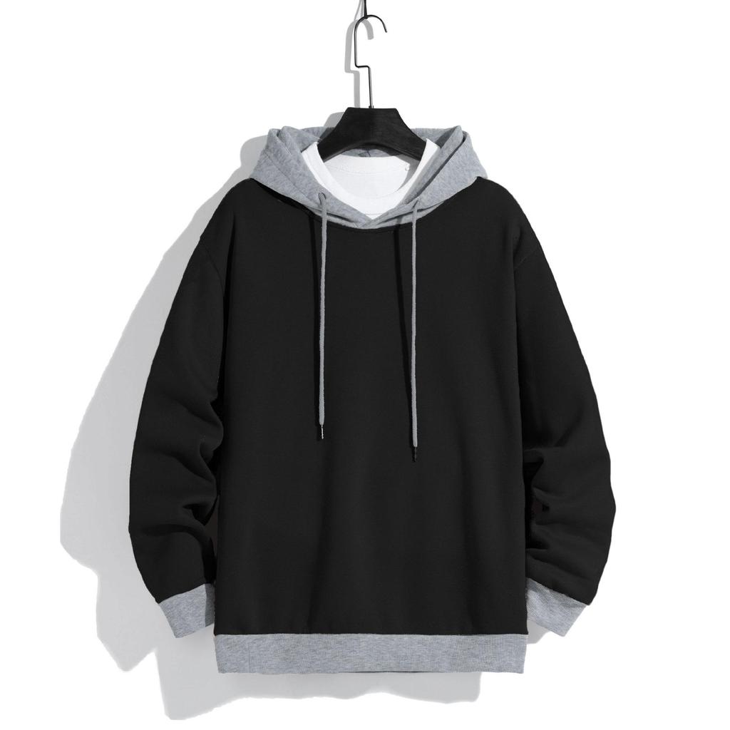 Męski sweter z kapturem modny męski wiosenno-jesienny w stylu zachodnim casualowy sportowy sweter pomniejszający wiek