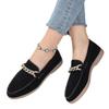 Flat Single Shoes Women's Retro Small Leather Shoes New Solid Color One-pedal Lazy Metal Buckle