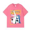 275 GSM Washed T-shirts 100% Cotton Cyberpunk Edgerunners V4 Rebecca Print Unisex Heavy Cotton T Shirt