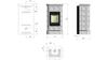 KRATKI tiled stove BLANKA 8kW Ø160 black wood EcoDesign with accessories