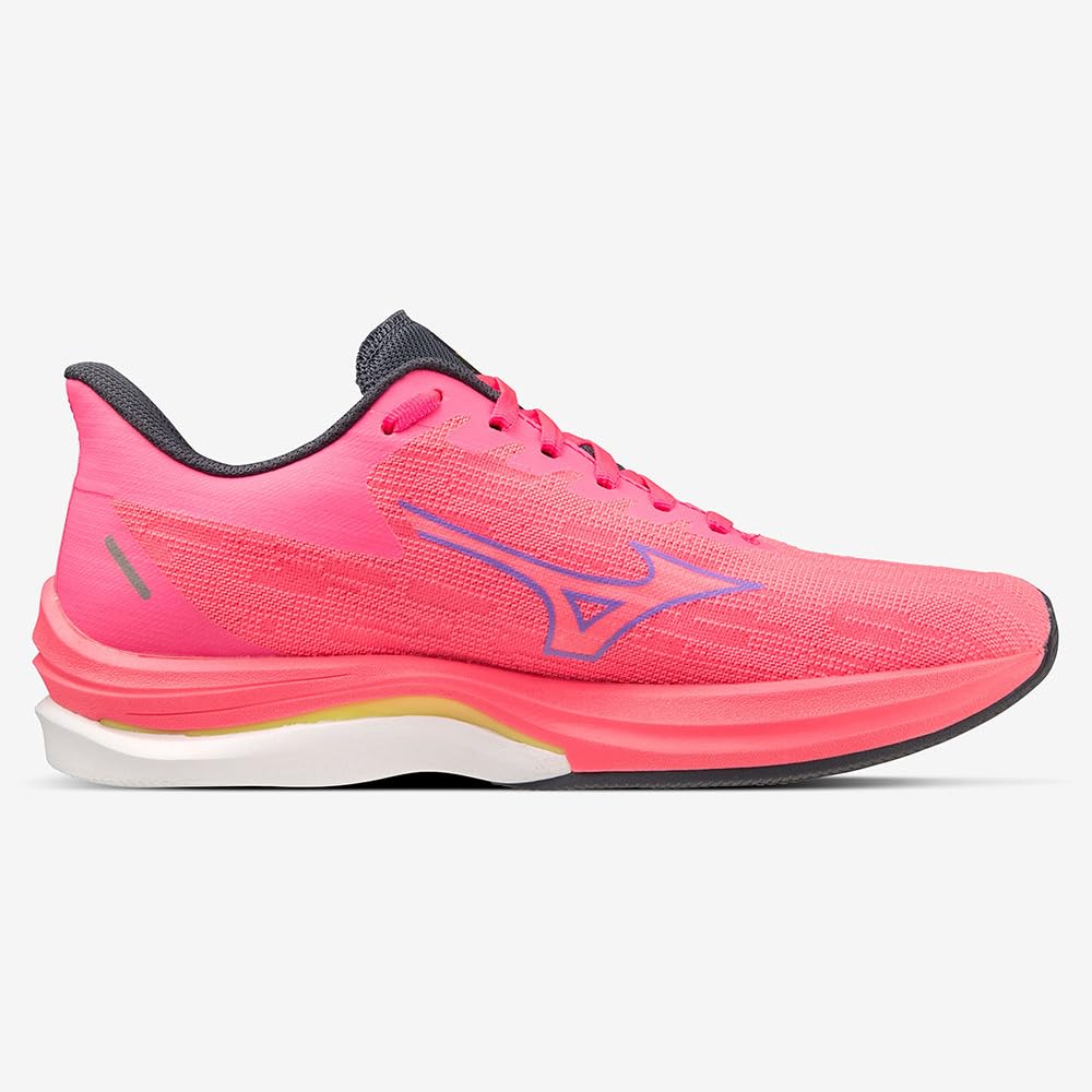 Mizuno Wave Rebellion SONIC WIDE Running Shoes, Pink X Blue X Yellow (Asymmetrical), Size 22.5 Cm, 2E