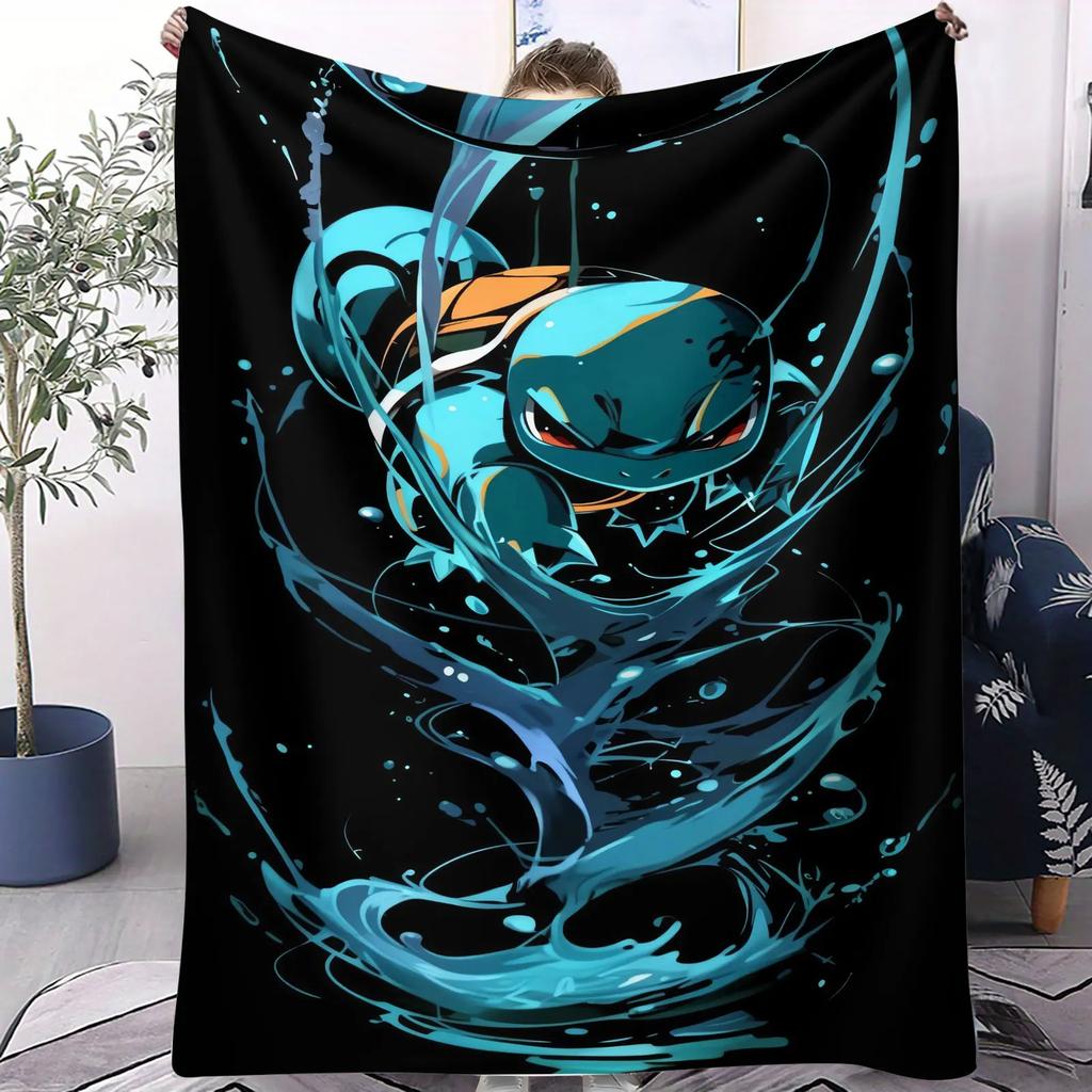 Pikachu Eevee Flannel Blanket Soft Warm Plush Throw for Sofa Bed Cover Nap Cape Camping Travel Cozy Home Decor Pokémon Fans Gift