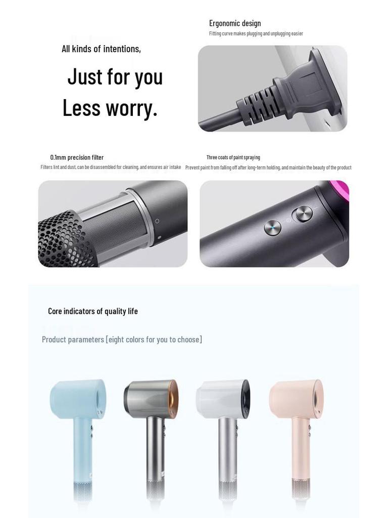 High-Speed Negative Ion Hair Dryer - Powerful, Constant Temperature, Hair-Protecting Household Dryer