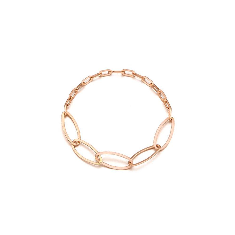 14K Pink Gold Oval Chain Ring Trsk4P21090M