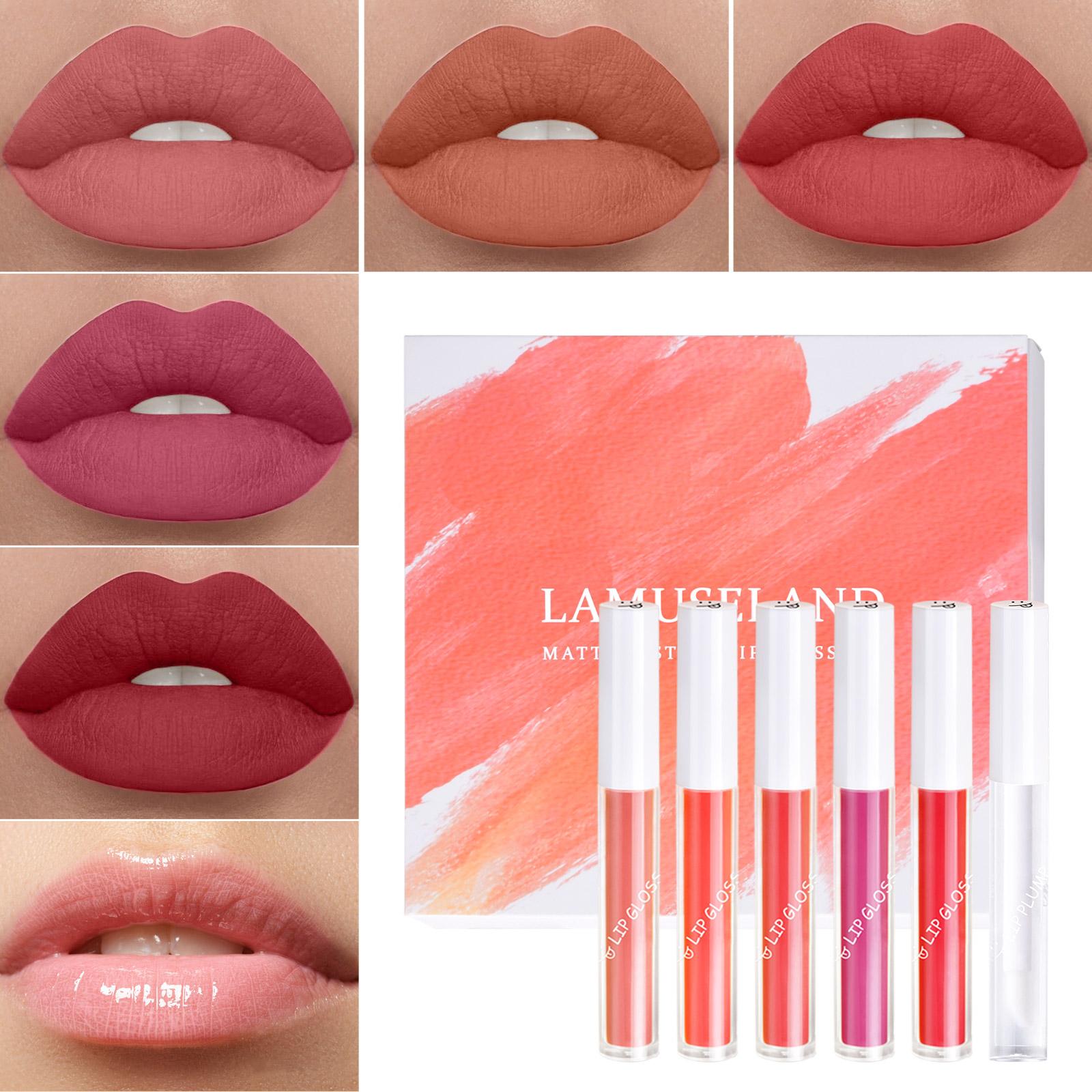 

LAMUSELAND Keep Smile Водостойкая матовая жидкая губная помада, долговечная антипригарная чашка, блеск для губ, пухлое масло для макияжа губ, 1,5 г