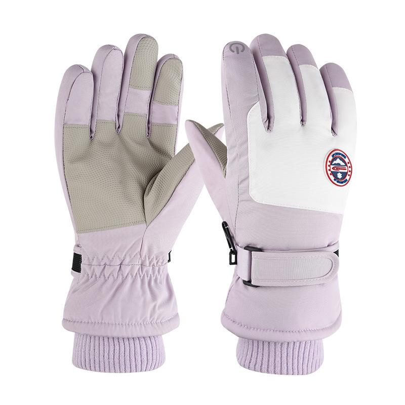 Ski Gloves for Men and Women, Windproof and Splash Proof In Autumn and Winter, Outdoor Motorcycle Riding, Plush and Thick Warm Gloves