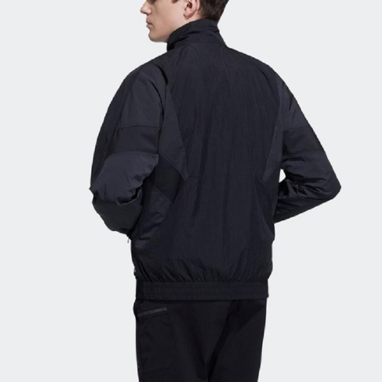 Adidas Sports Running Fitness Training Windproof Breathable Jacket Men Outerwear Black HE0587