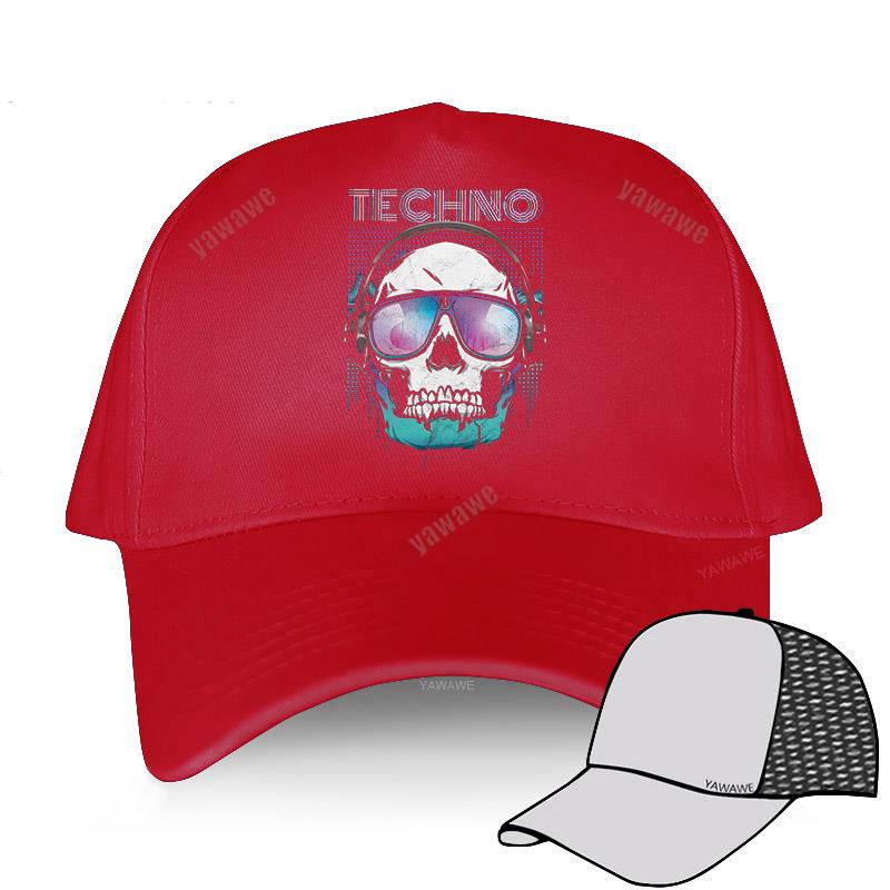 Módní značka Baseballové čepice sunmmer Snapback Hat unisex Awesome Techno Music Skull Head Adult nejnovější golfová čepice Prodyšné klobouky