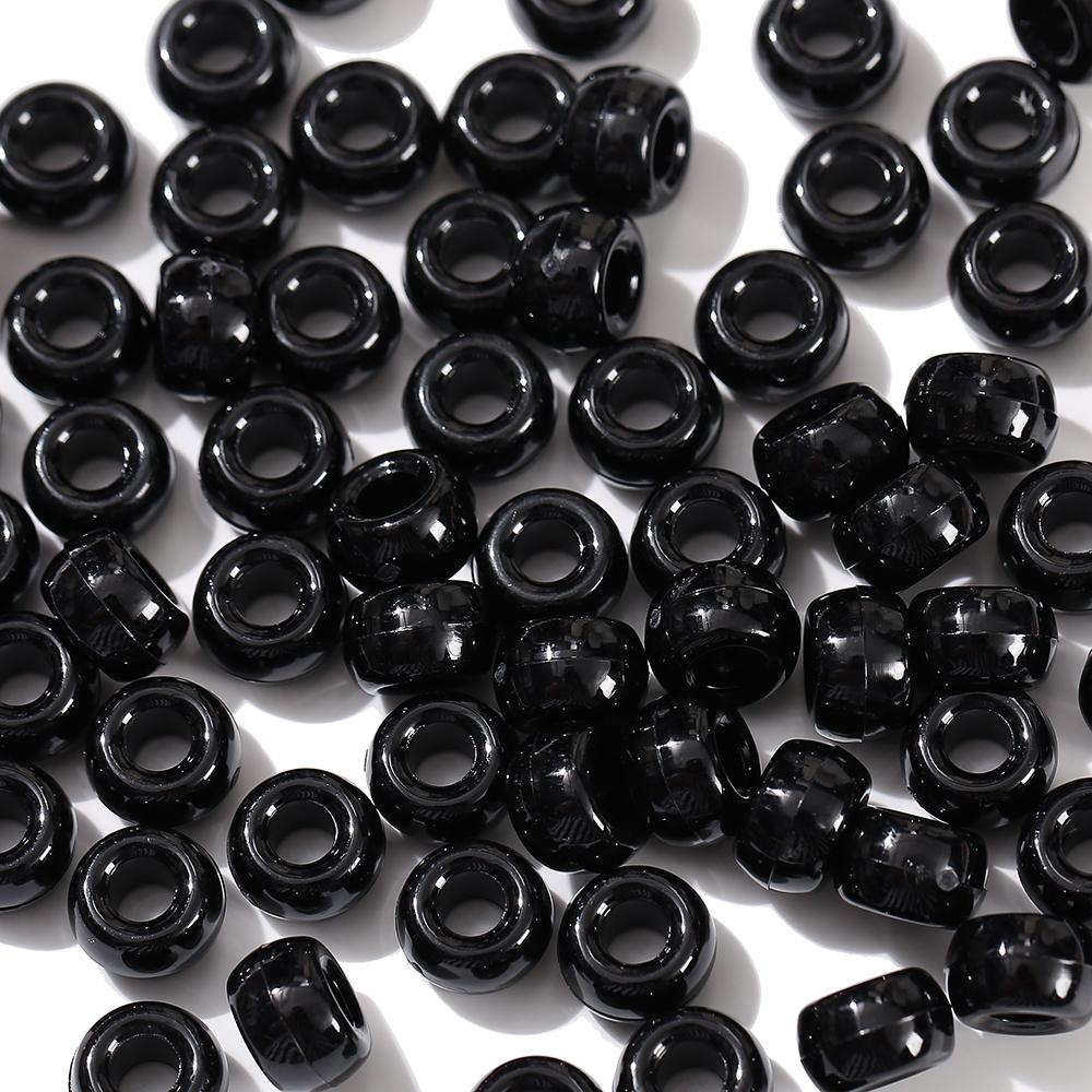 100Pcs/Lot 9mm Multicolor Acrylic Big Hole Spacer Loose Beads For DIY Craft Kid Jewelry Necklace Bracelets Making Supplies